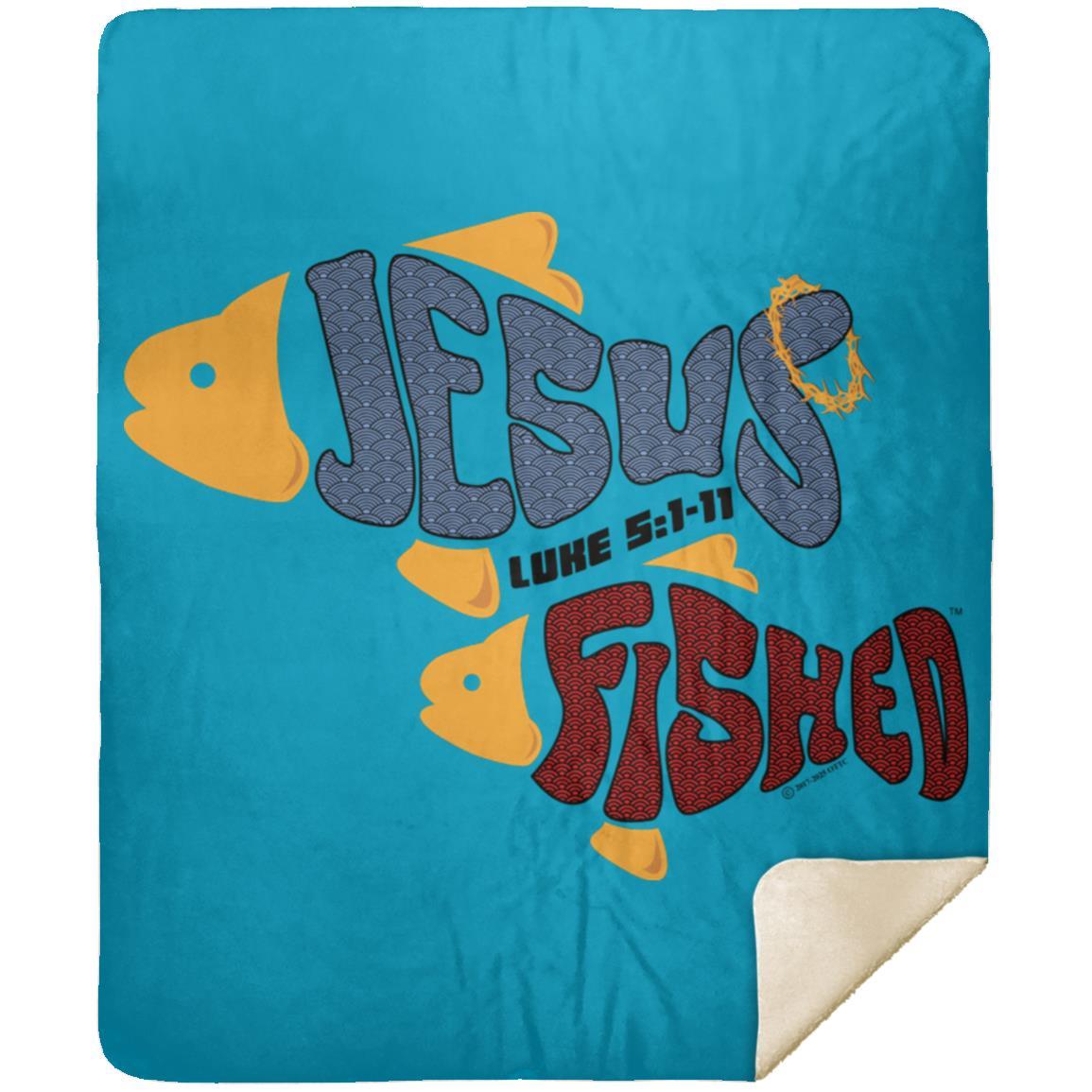OneFish TwoFish - Premium Mink Sherpa Blanket 50x60 - Jesus Surfed Apparel Co. 