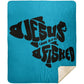 OneFish TwoFish - Premium Mink Sherpa Blanket 50x60 - Jesus Surfed Apparel Co. 