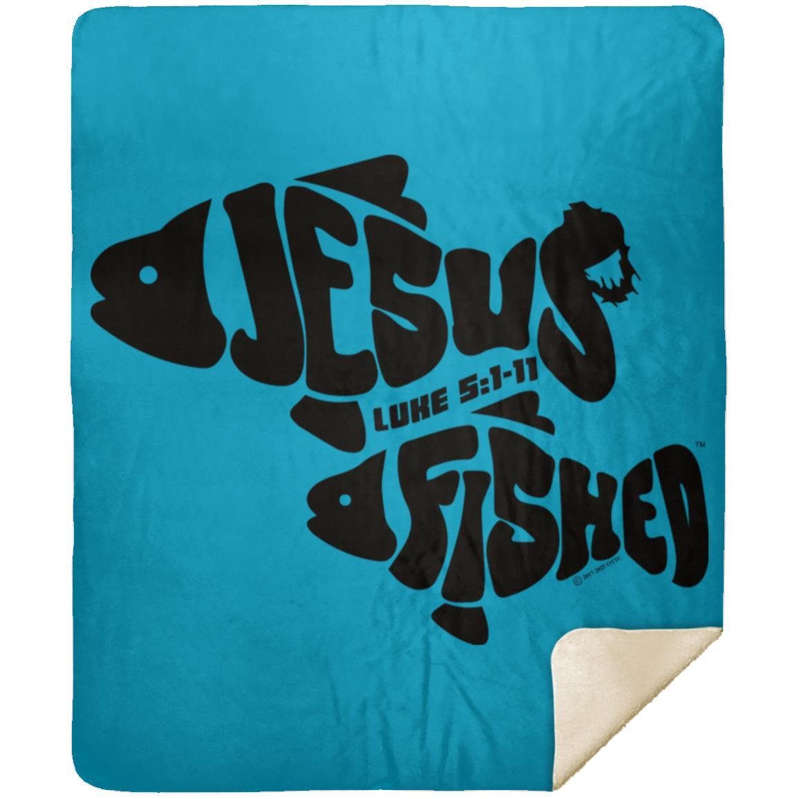 OneFish TwoFish - Premium Mink Sherpa Blanket 50x60 - Jesus Surfed Apparel Co. 