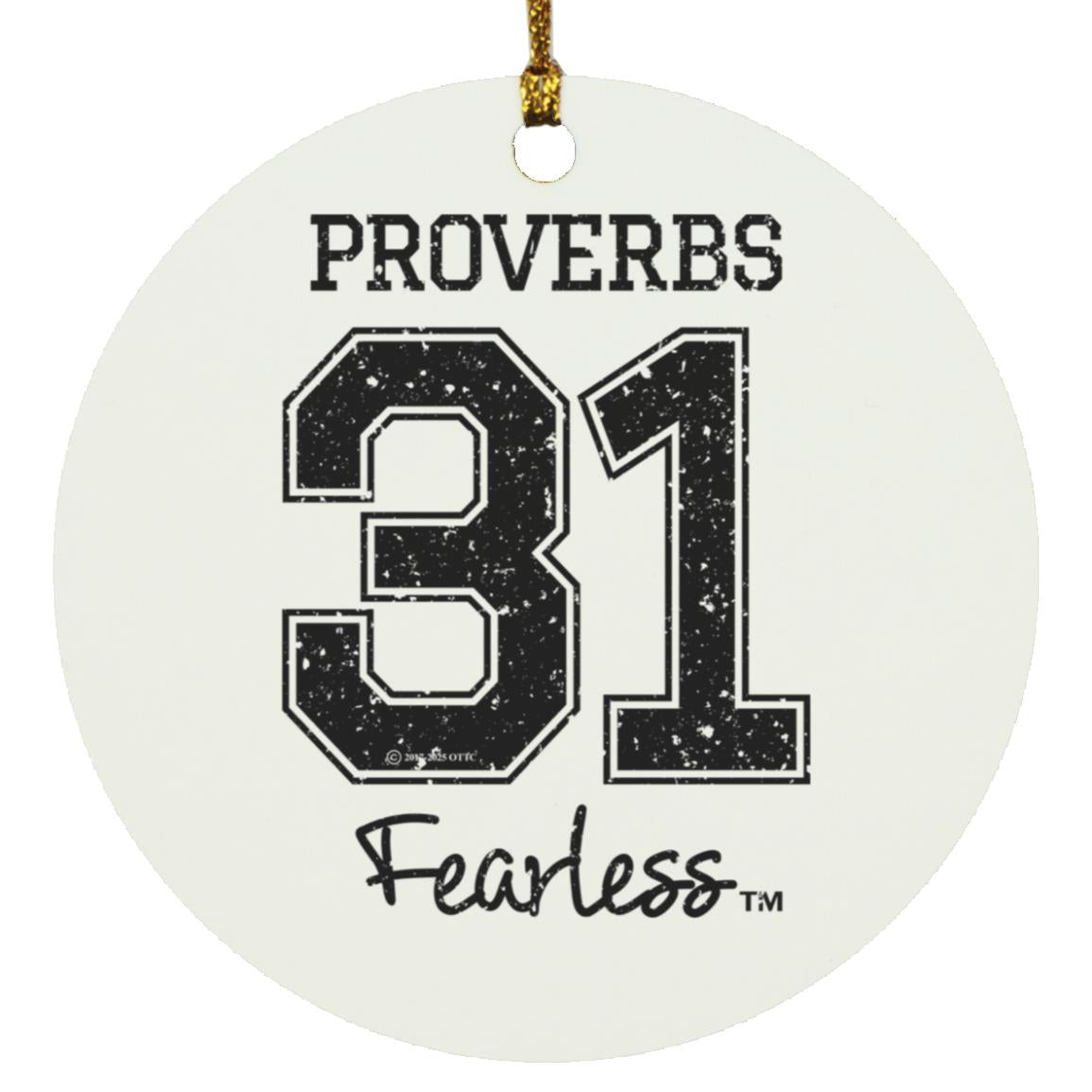 Proverbs 31 - Circle Ornament - Jesus Surfed Apparel Co. 
