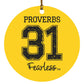 Proverbs 31 - Circle Ornament - Jesus Surfed Apparel Co. 