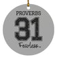 Proverbs 31 - Circle Ornament - Jesus Surfed Apparel Co. 