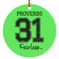 Proverbs 31 - Circle Ornament - Jesus Surfed Apparel Co. 
