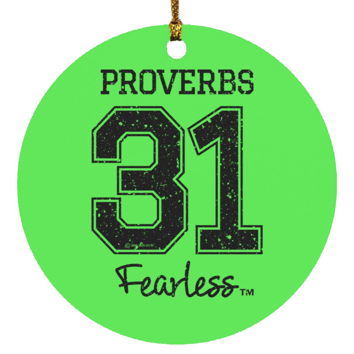 Proverbs 31 - Circle Ornament - Jesus Surfed Apparel Co. 
