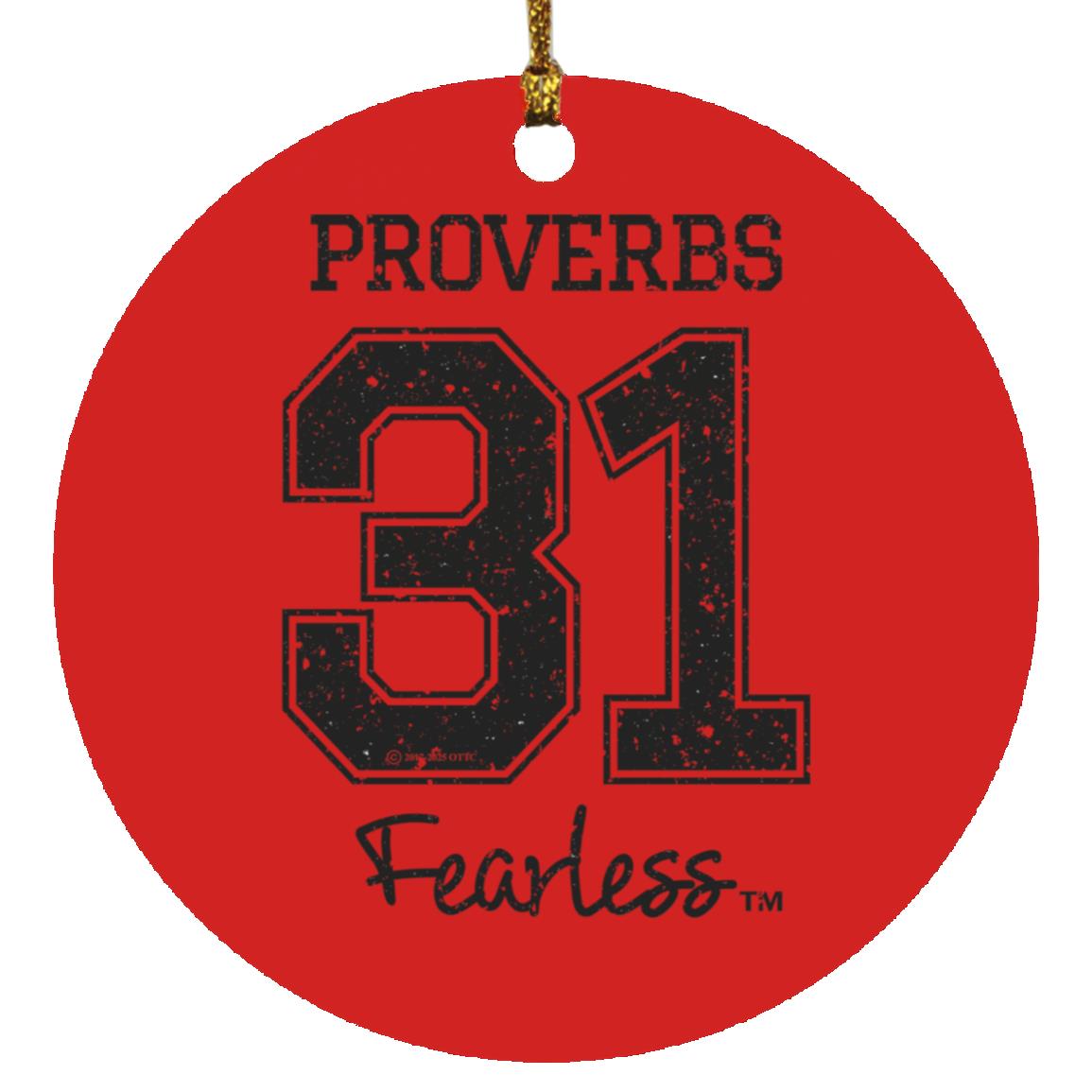 Proverbs 31 - Circle Ornament - Jesus Surfed Apparel Co. 