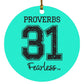 Proverbs 31 - Circle Ornament - Jesus Surfed Apparel Co. 