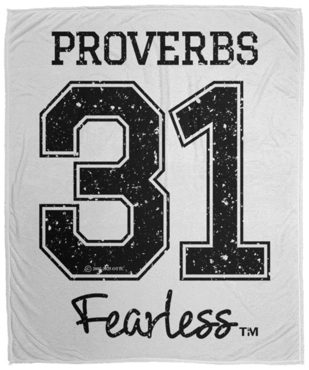 Proverbs 31 - Cozy Plush Fleece Blanket - 50x60 - Jesus Surfed Apparel Co. 