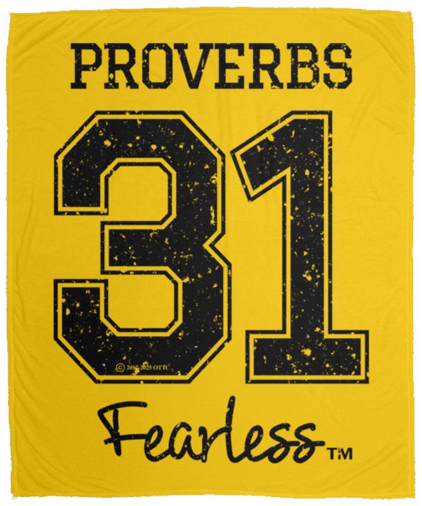 Proverbs 31 - Cozy Plush Fleece Blanket - 50x60 - Jesus Surfed Apparel Co. 
