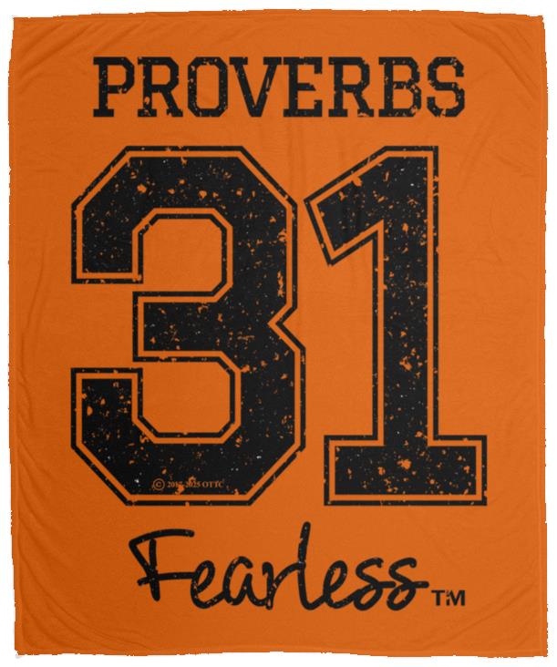 Proverbs 31 - Cozy Plush Fleece Blanket - 50x60 - Jesus Surfed Apparel Co. 
