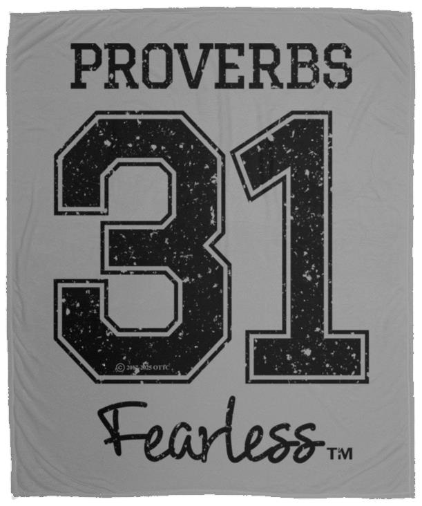 Proverbs 31 - Cozy Plush Fleece Blanket - 50x60 - Jesus Surfed Apparel Co. 