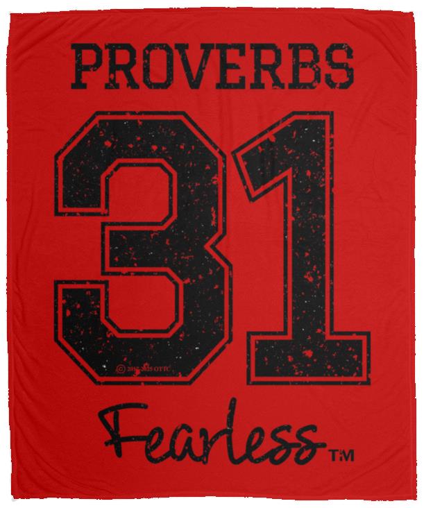 Proverbs 31 - Cozy Plush Fleece Blanket - 50x60 - Jesus Surfed Apparel Co. 