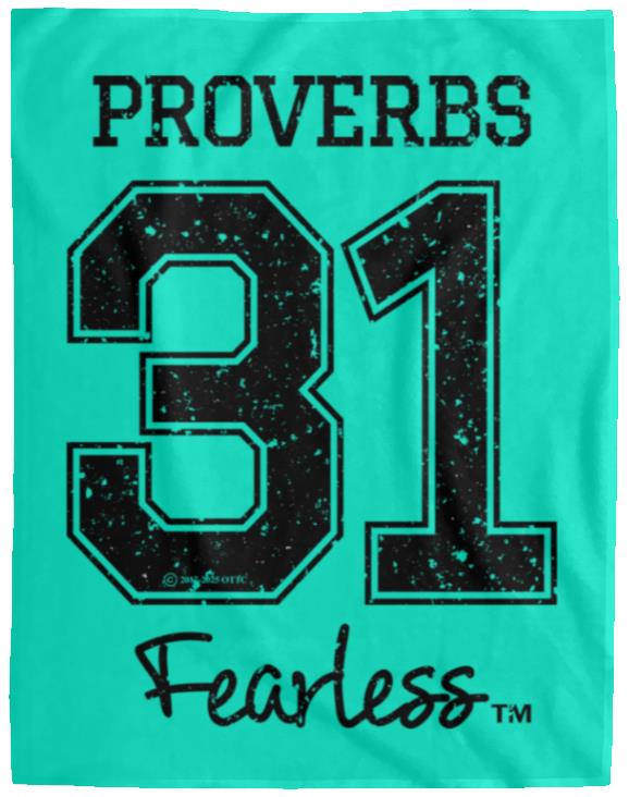 Proverbs 31 - Cozy Plush Fleece Blanket - 60x80 - Jesus Surfed Apparel Co. 