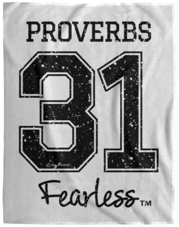 Proverbs 31 - Cozy Plush Fleece Blanket - 60x80 - Jesus Surfed Apparel Co. 
