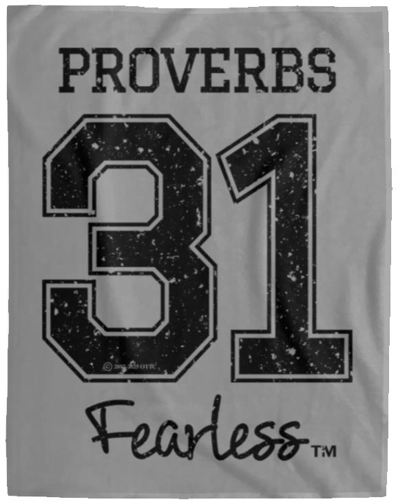 Proverbs 31 - Cozy Plush Fleece Blanket - 60x80 - Jesus Surfed Apparel Co. 
