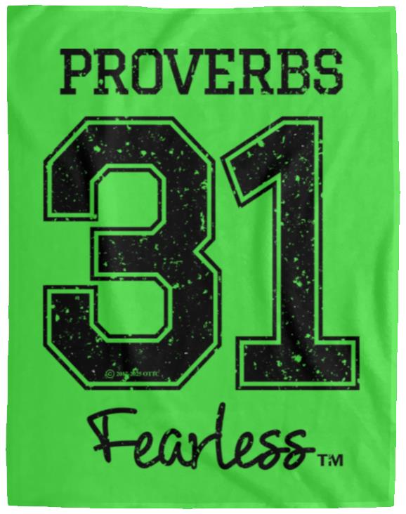 Proverbs 31 - Cozy Plush Fleece Blanket - 60x80 - Jesus Surfed Apparel Co. 