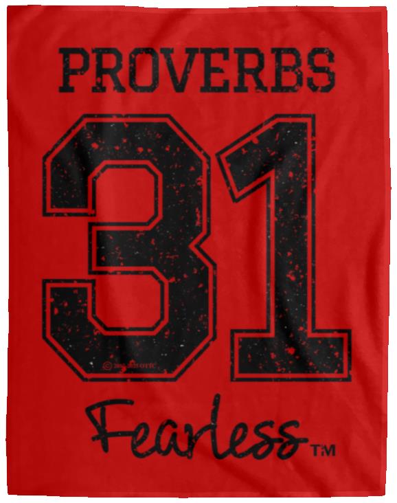 Proverbs 31 - Cozy Plush Fleece Blanket - 60x80 - Jesus Surfed Apparel Co. 