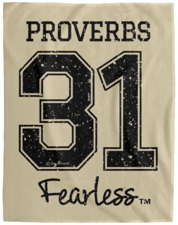 Proverbs 31 - Cozy Plush Fleece Blanket - 60x80 - Jesus Surfed Apparel Co. 