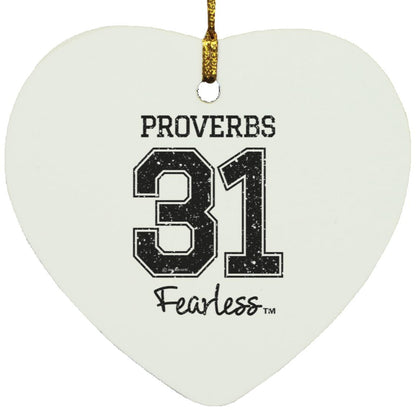 Proverbs 31 - Heart Ornament - Jesus Surfed Apparel Co. 