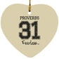 Proverbs 31 - Heart Ornament - Jesus Surfed Apparel Co. 