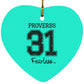 Proverbs 31 - Heart Ornament - Jesus Surfed Apparel Co. 