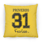 Proverbs 31 - Large Square Pillow - Jesus Surfed Apparel Co. 