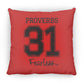 Proverbs 31 - Large Square Pillow - Jesus Surfed Apparel Co. 