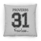 Proverbs 31 - Large Square Pillow - Jesus Surfed Apparel Co. 