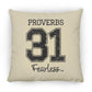 Proverbs 31 - Large Square Pillow - Jesus Surfed Apparel Co. 