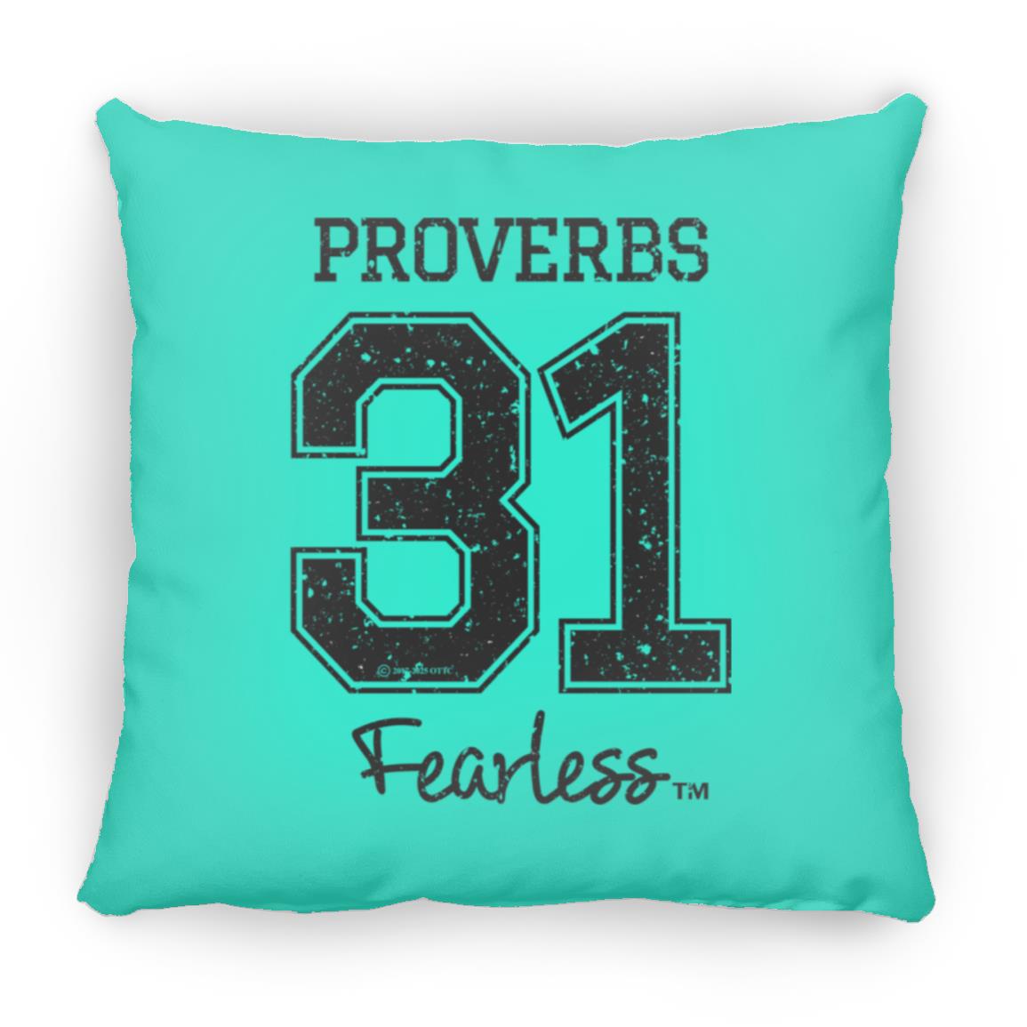 Proverbs 31 - Large Square Pillow - Jesus Surfed Apparel Co. 