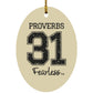 Proverbs 31 - Oval Ornament - Jesus Surfed Apparel Co. 