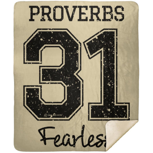 Proverbs 31 - Premium Mink Sherpa Blanket 50x60 - Jesus Surfed Apparel Co. 