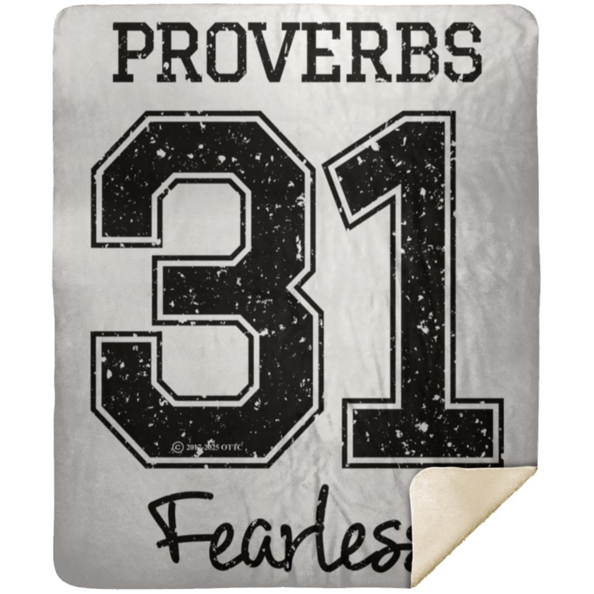 Proverbs 31 - Premium Mink Sherpa Blanket 50x60 - Jesus Surfed Apparel Co. 