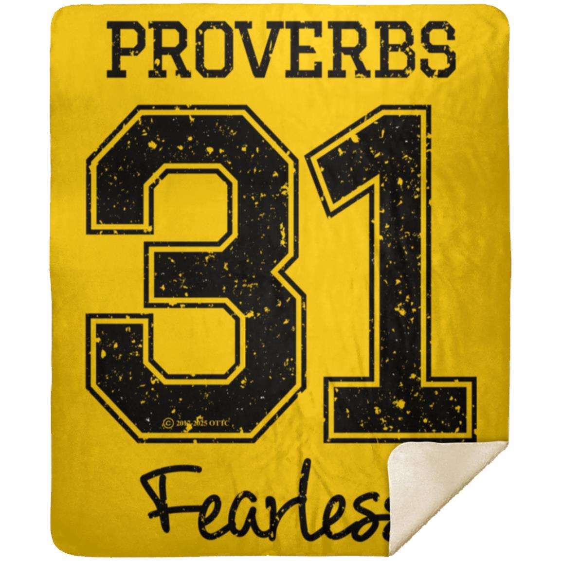 Proverbs 31 - Premium Mink Sherpa Blanket 50x60 - Jesus Surfed Apparel Co. 