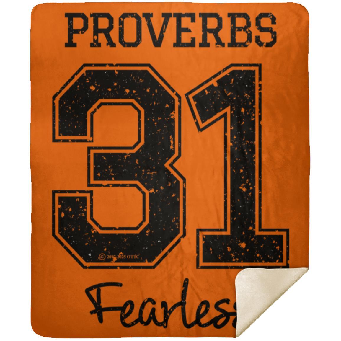 Proverbs 31 - Premium Mink Sherpa Blanket 50x60 - Jesus Surfed Apparel Co. 