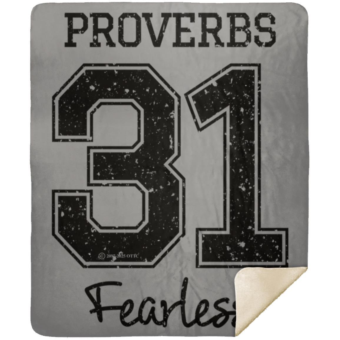 Proverbs 31 - Premium Mink Sherpa Blanket 50x60 - Jesus Surfed Apparel Co. 