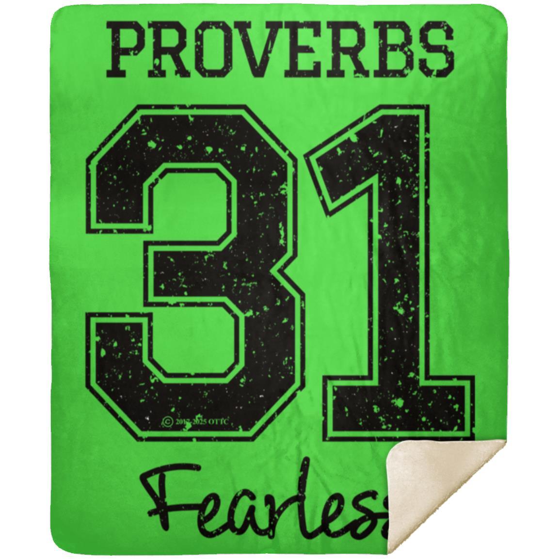 Proverbs 31 - Premium Mink Sherpa Blanket 50x60 - Jesus Surfed Apparel Co. 