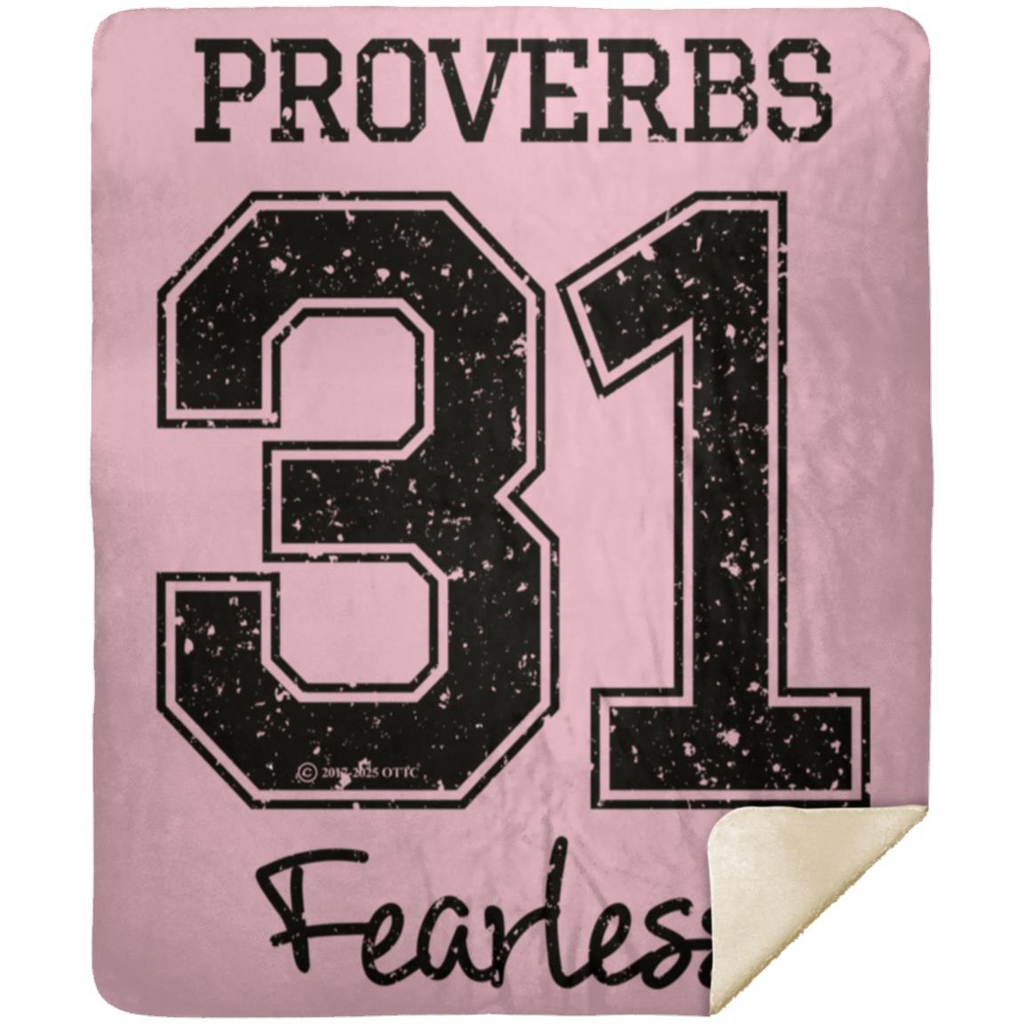 Proverbs 31 - Premium Mink Sherpa Blanket 50x60 - Jesus Surfed Apparel Co. 