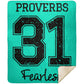 Proverbs 31 - Premium Mink Sherpa Blanket 50x60 - Jesus Surfed Apparel Co. 