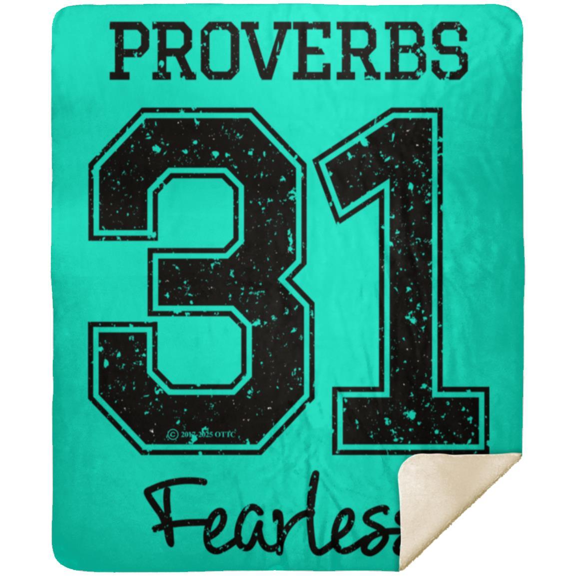 Proverbs 31 - Premium Mink Sherpa Blanket 50x60 - Jesus Surfed Apparel Co. 