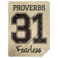 Proverbs 31 - Premium Mink Sherpa Blanket 60x80 - Jesus Surfed Apparel Co. 