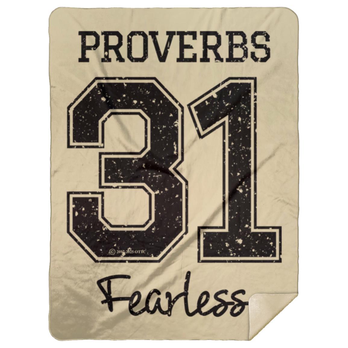 Proverbs 31 - Premium Mink Sherpa Blanket 60x80 - Jesus Surfed Apparel Co. 