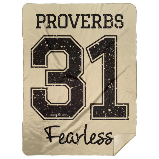Proverbs 31 - Premium Mink Sherpa Blanket 60x80 - Jesus Surfed Apparel Co. 