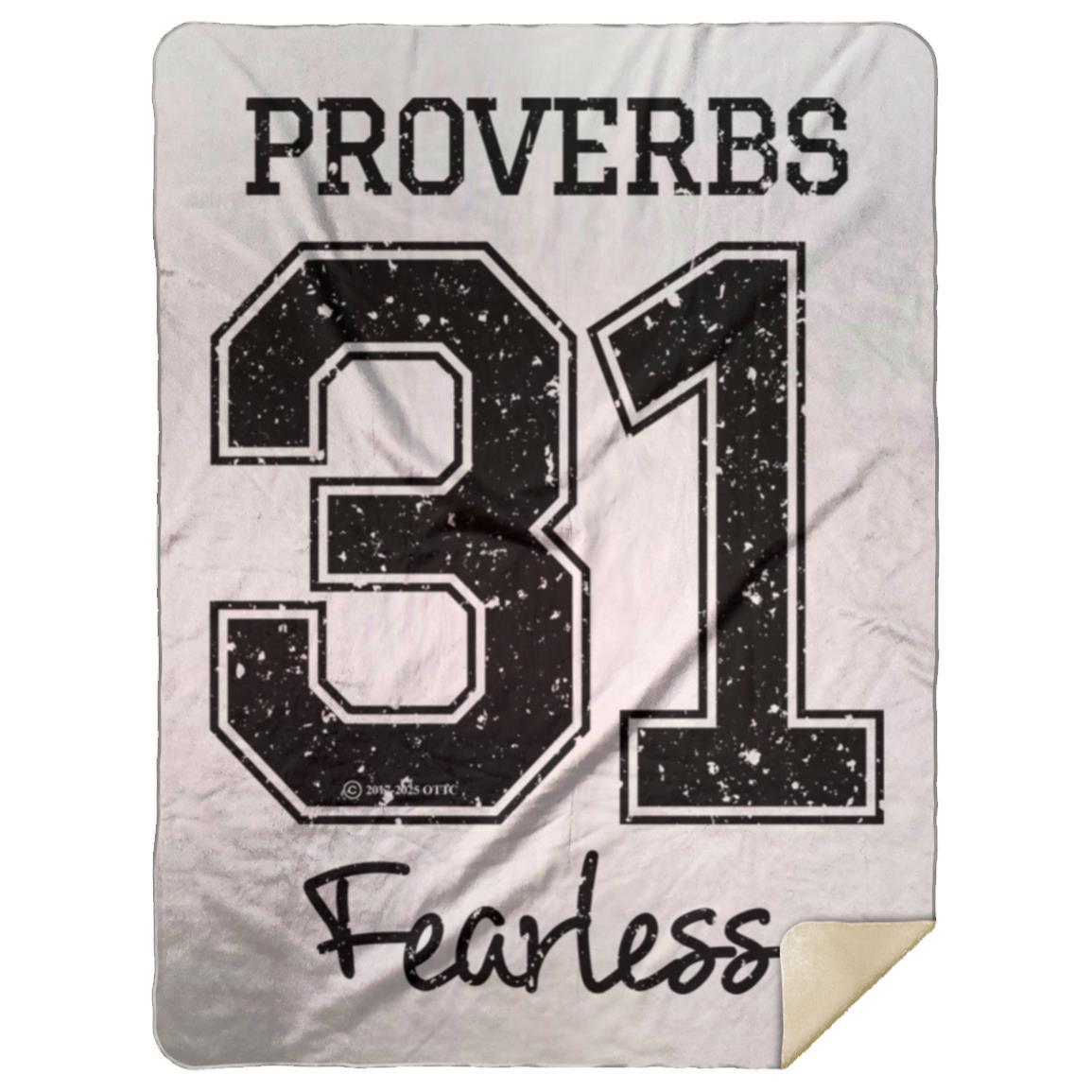 Proverbs 31 - Premium Mink Sherpa Blanket 60x80 - Jesus Surfed Apparel Co. 