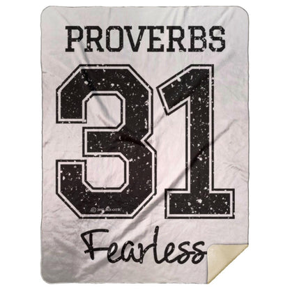 Proverbs 31 - Premium Mink Sherpa Blanket 60x80 - Jesus Surfed Apparel Co. 