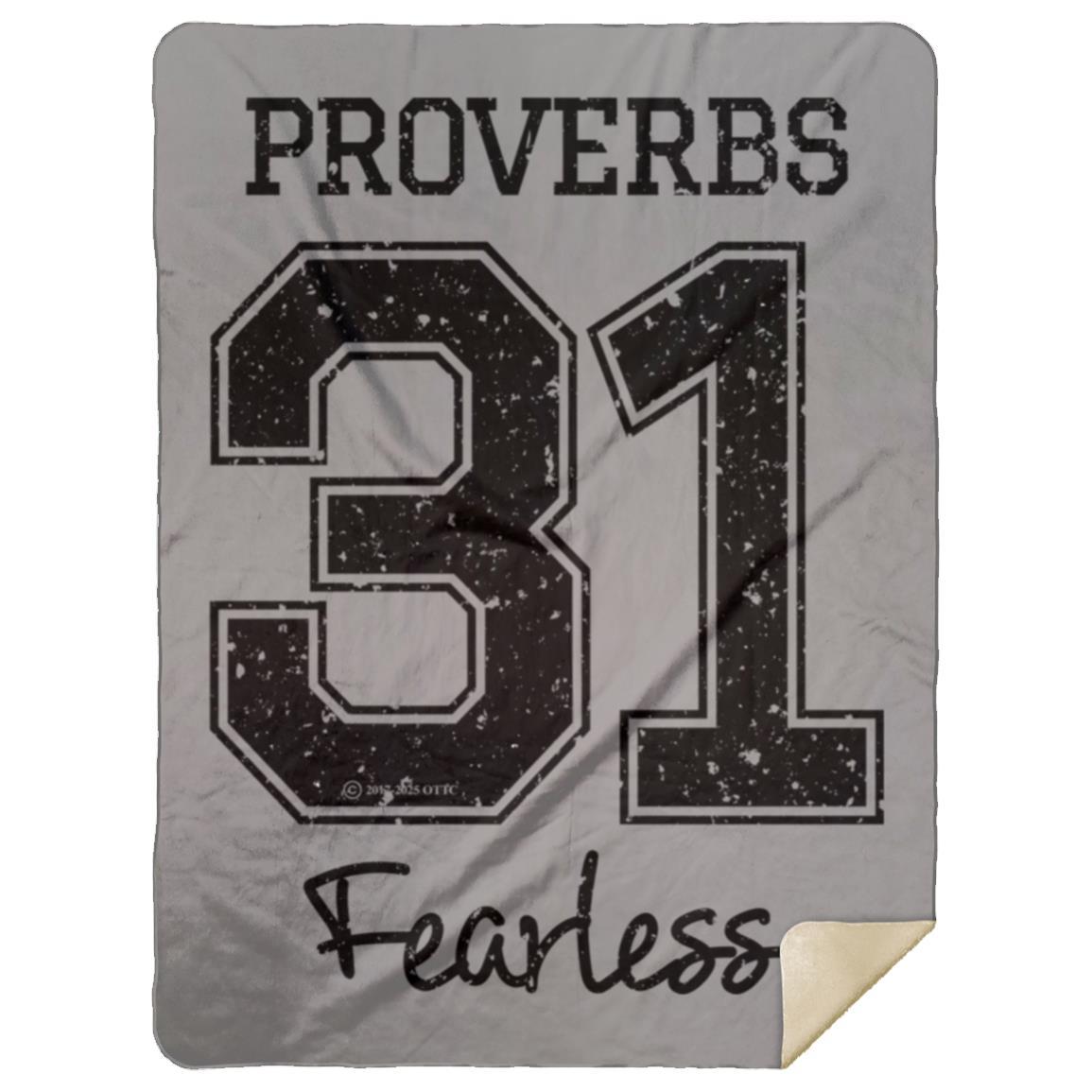 Proverbs 31 - Premium Mink Sherpa Blanket 60x80 - Jesus Surfed Apparel Co. 