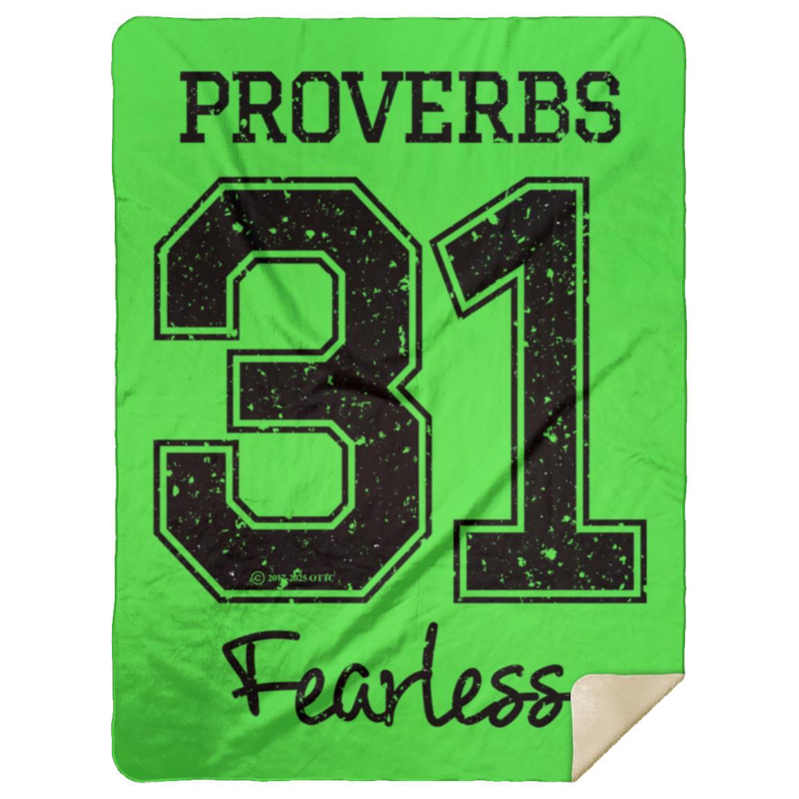 Proverbs 31 - Premium Mink Sherpa Blanket 60x80 - Jesus Surfed Apparel Co. 