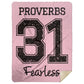 Proverbs 31 - Premium Mink Sherpa Blanket 60x80 - Jesus Surfed Apparel Co. 