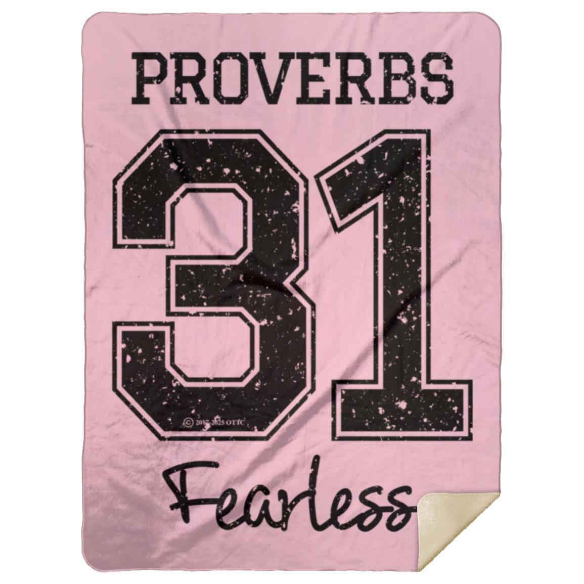 Proverbs 31 - Premium Mink Sherpa Blanket 60x80 - Jesus Surfed Apparel Co. 