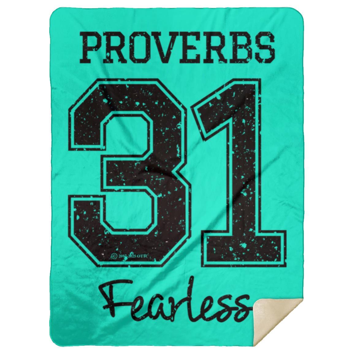 Proverbs 31 - Premium Mink Sherpa Blanket 60x80 - Jesus Surfed Apparel Co. 