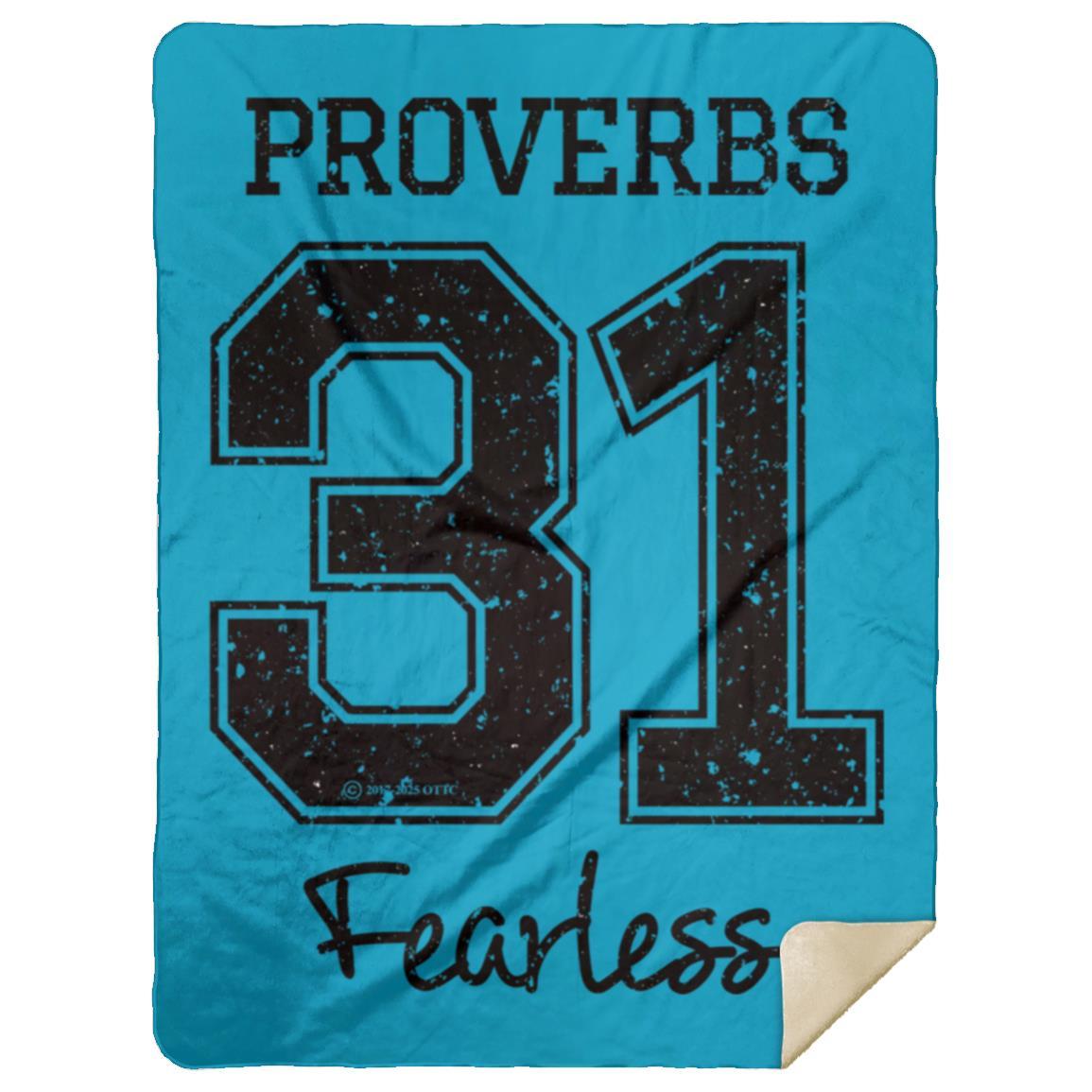 Proverbs 31 - Premium Mink Sherpa Blanket 60x80 - Jesus Surfed Apparel Co. 